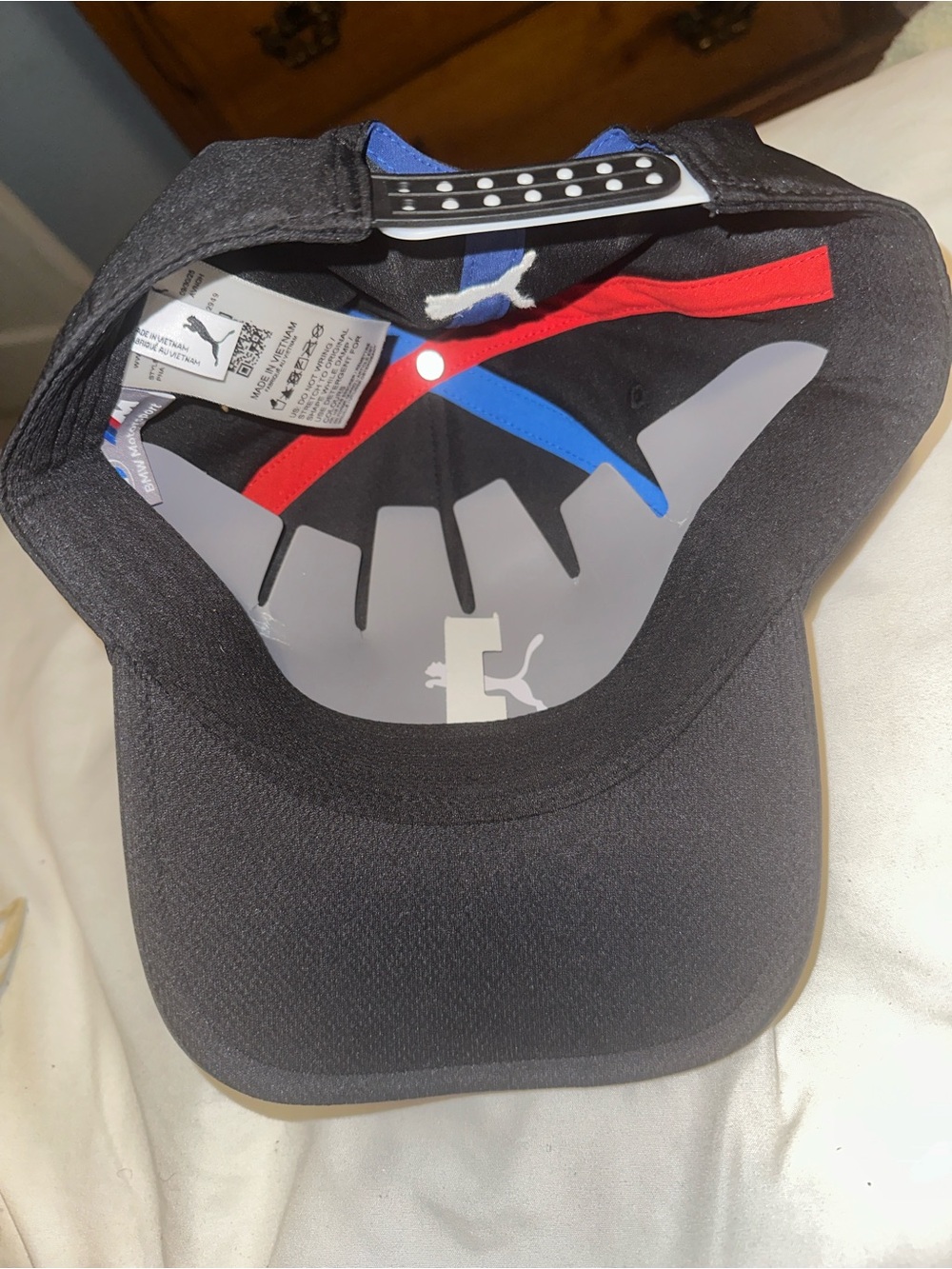 Puma Black Curved-Brim Performance Cap with White Accents - Picture 4 of 6